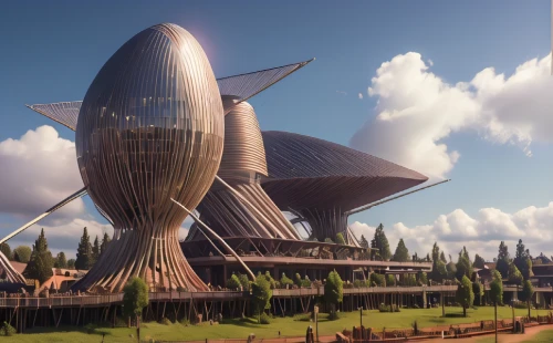 futuristic architecture,futuroscope,futuristic landscape,airships,ecotopia,cardassia,futuristic art museum,arcology,ordos,citadels,airship,homeworld,graecorum,orduna,arenanet,solar cell base,ringworld,spaceport,skyreach,cube stilt houses