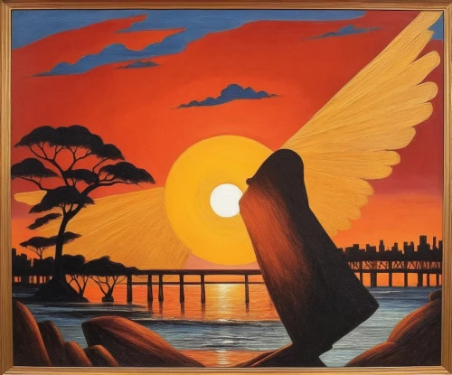 sun wing,ojibway,icarus,indigenous painting,3-fold sun,aguiluz,ojibwa,wakulla,sanibel,ojibwe,baptism of christ,cherubim,sundancer,adelpha,angel wing,angeles,dove of peace,sunchaser,mahavishnu,bird painting,Illustration,Realistic Fantasy,Realistic Fantasy 21