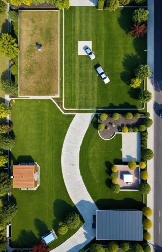suburban,suburbs,dji spark,paved square,suburbia,birdview,drone image,overhead shot,bird's-eye view,view from above,subdivision,drone shot,drone view,aerial shot,golf lawn,suburbanized,driveways,schoolyard,lawn,urban park,Photography,General,Realistic