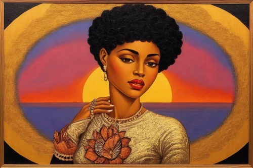 tretchikoff,african american woman,leontyne,coffy,afro american girls,afroasiatic,african woman,afrocentrism,afro american,afrotropic,phylicia,oshun,afrocentric,onyali,afrodisiac,afroamerican,nubian,amerykah,hansberry,womanist,Illustration,Realistic Fantasy,Realistic Fantasy 21