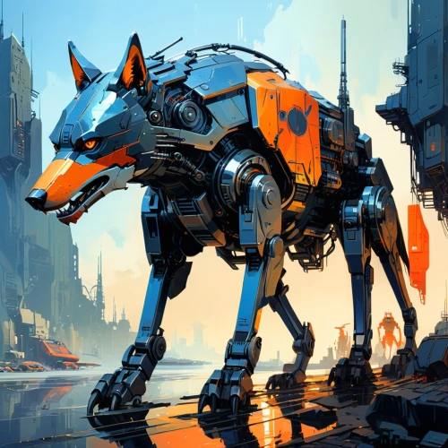 cyberdog,foxhound,armored animal,quadruped,stray dog,constellation wolf,companion dog,hound,garrison,zoids,canine,cerberus,canidae,canid,leonberg,wild dog,stray dogs,woundwort,shapeshift,doglike,Conceptual Art,Sci-Fi,Sci-Fi 01
