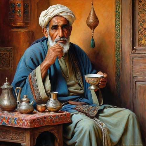 middle eastern monk,karak,mandaeans,bedouin,merchant,persian poet,pashtun,balkhi,munarman,pashtunwali,arabic coffee,yemenites,orientalist,sabaean,moulavi,mandaean,tajiks,pakhtuns,hamami,pakhtun,Art,Classical Oil Painting,Classical Oil Painting 42