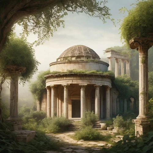 panagora,artemis temple,temple of diana,greek temple,roman temple,arboreus,mausoleum ruins,parnassus,halicarnassus,metapontum,jardiniere,ancient house,tempio,ancient city,the ancient world,ancient rome,arboreum,arcadia,ruins,necropolis,Illustration,Paper based,Paper Based 22