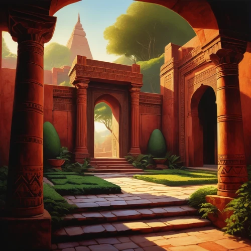 ancient city,entrada,mausoleum ruins,archways,ancient buildings,khandaq,gateway,artemis temple,backgrounds,entrances,ruins,archway,city gate,cartoon video game background,world digital painting,background design,victory gate,theed,stone gate,karakas,Illustration,Vector,Vector 09