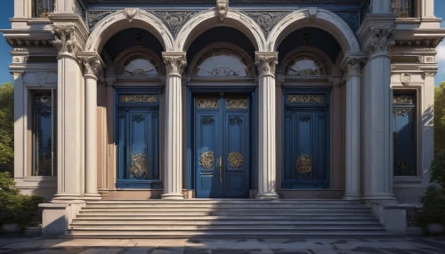 mausolea,greek island door,blue doors,pillars,doors,metallic door,marble palace,doorway,doorways,ornate,mihrab,the threshold of the house,venetian,columns,egyptian temple,mausoleum ruins,greek temple,sepulchres,blue door,mausoleums,Conceptual Art,Sci-Fi,Sci-Fi 25