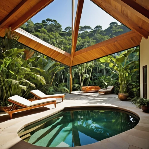 tropical house,mustique,pool house,tropical island,amanresorts,holiday villa,landscape design sydney,tropical jungle,cabana,tropics,landscape designers sydney,tropical greens,beautiful home,outdoor pool,summer house,tropical forest,beach house,luxury property,swimming pool,roof landscape,Illustration,American Style,American Style 05