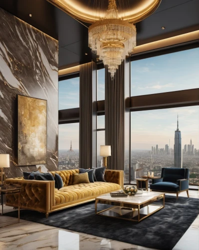 penthouses,luxury home interior,luxe,opulently,modern decor,livingroom,luxury property,gold wall,minotti,tishman,interior modern design,luxury real estate,hoboken condos for sale,apartment lounge,modern living room,woodsen,living room,damac,great room,gold stucco frame,Illustration,Realistic Fantasy,Realistic Fantasy 35