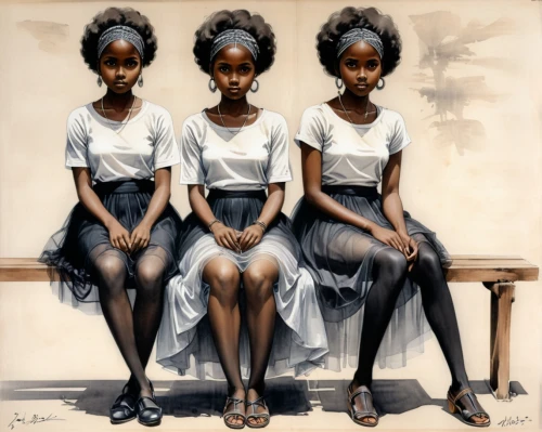 afro american girls,beautiful african american women,nubians,canonesses,priestesses,afrocentrism,rwandas,countesses,liberians,empresses,colorism,anmatjere women,melanin,vandellas,chagossians,comorians,maidens,supremes,eritreans,somalians,Illustration,Paper based,Paper Based 30