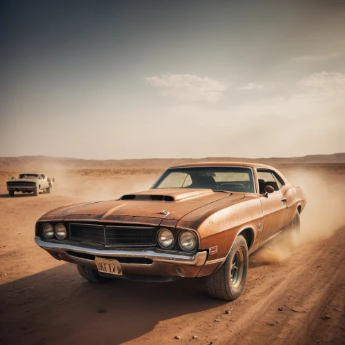 muscle car,roadrunner,american muscle cars,desert run,cuda,dusty road,chevelles,dodge charger,ford mustang,ford galaxie,ranchero,muscle car cartoon,dustbowl,fairlane,running car,pursued,dragstrip,motorcars,dodge,ford fairlane,Photography,General,Cinematic