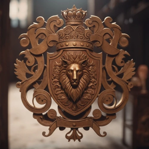 lion capital,crown icons,crest,corinthian order,forest king lion,fairy tale icons,emblems,russian coat of arms,armorial,scrollwork,head plate,carved wood,the crown,door knocker,swedish crown,king crown,heraldic,lannister,crests,lion,Photography,General,Cinematic