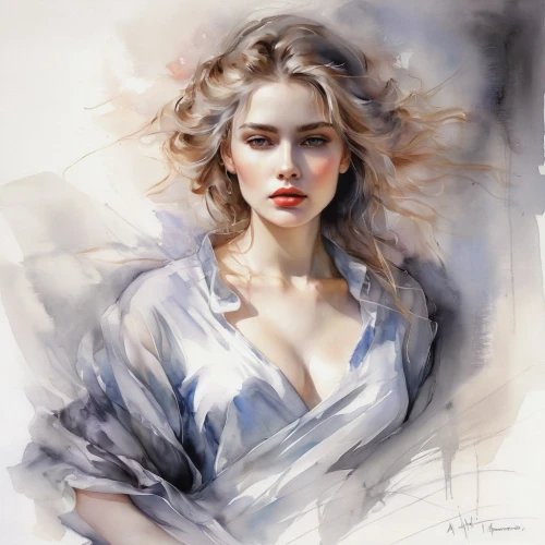 donsky,vanderhorst,jeanneney,whitmore,behenna,white lady,romantic portrait,yuriev,digital painting,kordic,evgenia,dussel,winslet,wilk,watercolor,martindell,struzan,chudinov,world digital painting,heatherley,Illustration,Paper based,Paper Based 11