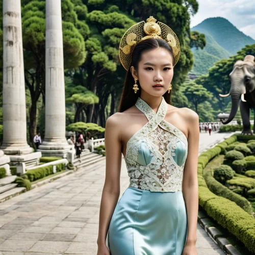 summer palace,oriental princess,miss vietnam,cheongsam,teal blue asia,zilin,inner mongolian beauty,kaiping,oriental girl,oriental,vintage asian,water palace,marble palace,huahong,asian vision,vietnamese woman,yuanpei,chaumet,qipao,cantonese