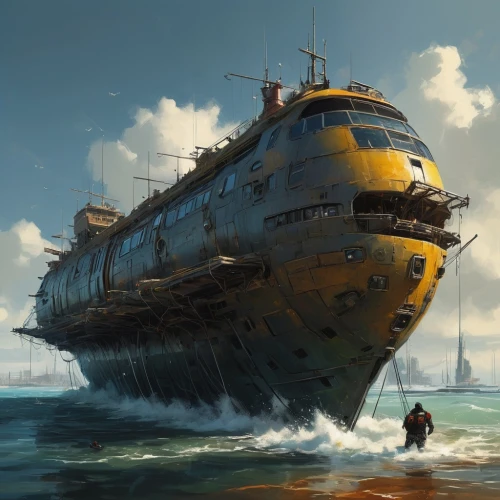 aground,a cargo ship,ship wreck,cargo ship,sewol ferry,sea fantasy,the wreck of the ship,shipbroker,bathyscaphe,submersibles,heerema,shipborne,sunken ship,sewol ferry disaster,shipwreck,submersible,shipwrecks,shipbuilder,drydocked,freighter,Conceptual Art,Sci-Fi,Sci-Fi 01