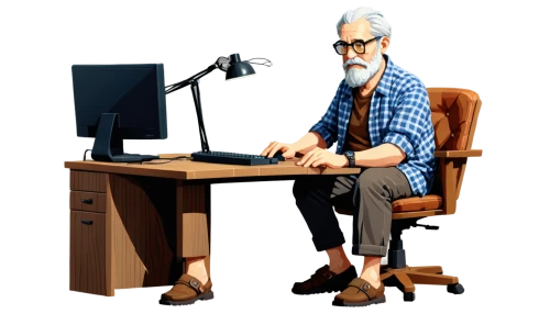 man with a computer,elderly man,world digital painting,pensioner,computerologist,elderly person,logician,kernighan,computer addiction,commissionner,old age,night administrator,hynek,older person,pensionary,computer graphic,digital painting,illustrator,game illustration,digital art,Unique,Pixel,Pixel 01