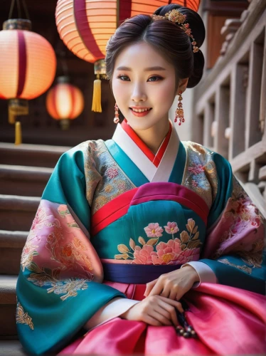 chuseok,hanbok,goryeo,gisaeng,hanfu,dongyi,maiko,geiko,sungkyunkwan,joseon,dongbuyeo,korean culture,geisha girl,oriental girl,oriental princess,gojoseon,hanseong,gudeok,hansung,yiji,Illustration,Japanese style,Japanese Style 18