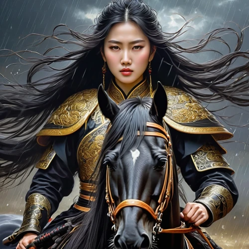 rongfeng,yi sun sin,mulan,female warrior,mongolian girl,xueliang,qianfei,fingon,sanxia,xuanwei,yanzhao,warrior woman,tengri,yuhuan,inner mongolian beauty,xianwen,wenzhao,khenin,xiaofei,lezha,Illustration,Realistic Fantasy,Realistic Fantasy 03