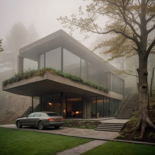 forest house,modern house,modern architecture,dunes house,house in the forest,beautiful home,house in the mountains,foggy day,landscaped,cubic house,morning fog,morning mist,house in mountains,dreamhouse,mid century house,foggy,cube house,foggy landscape,residential house,private house,Photography,General,Cinematic