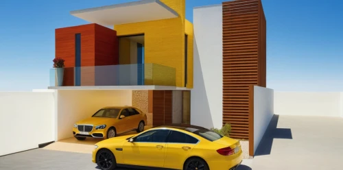 3d rendering,yellow car,multi storey car park,cubic house,modern architecture,renders,multistorey,render,renault twingo,residencial,modern house,revit,3d rendered,3d render,cube house,yellow wall,contemporary,vivienda,model house,residential house,Photography,General,Realistic