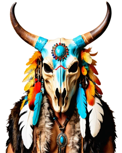tribal bull,shamanic,shamanism,shaman,shamans,ibex,nighthorse,headdress,injun,tribal,kalasha,intertribal,indian headdress,native,cow horned head,nuxalk,yakama,aztec,tatanka,tezcatlipoca,Illustration,Realistic Fantasy,Realistic Fantasy 40