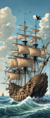 whaleship,sail ship,galleon,sea sailing ship,trireme,barquentine,merchantman,tallship,frigate,topsails,old ship,naval battle,mayflower,whaleships,hispaniola,pirate ship,sea swallow,shipman,kormoran,tall ship,Illustration,Abstract Fantasy,Abstract Fantasy 23