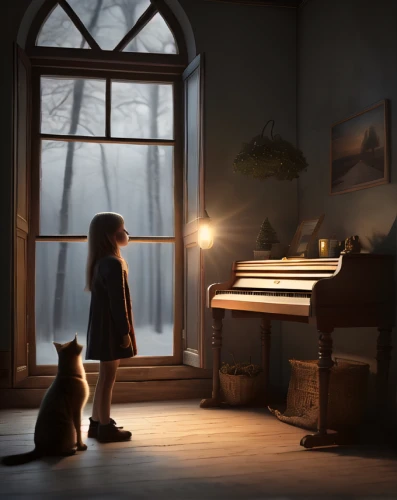 piano lesson,pianist,pianoforte,cute girl playing piano,arrietty,piano player,little girl reading,piano,the piano,play piano,concerto for piano,the little girl,evening atmosphere,heatherley,pianet,lullaby,tiersen,the little girl's room,little boy and girl,deviantart