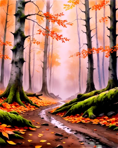 autumn forest,autumn background,autumn landscape,fall landscape,autumn scenery,deciduous forest,forest landscape,forest background,watercolor background,autumn trees,autumn idyll,autumn theme,fallen leaves,autumn frame,forest path,autumn walk,autumn mountains,mixed forest,autumn leaves,forest glade,Conceptual Art,Daily,Daily 24