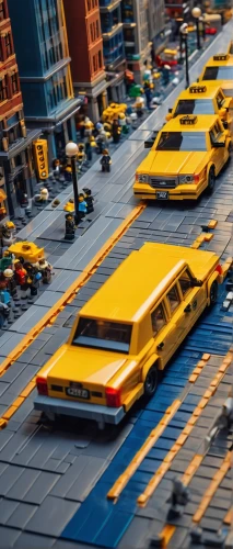 new york taxi,taxicabs,tilt shift,yellow taxi,taxis,model buses,miniature cars,schoolbuses,lego city,taxi stand,taxicab,cabs,taxi cab,school buses,cabbies,new york streets,bus lane,microbuses,taxi,model cars,Photography,General,Fantasy