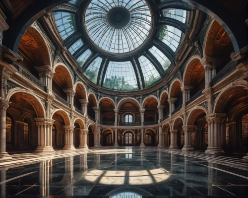 glyptotek,the center of symmetry,archly,marble palace,louvre,cochere,dome,atriums,conservatory,musical dome,symmetrical,chhatris,mirogoj,empty interior,hall of the fallen,dome roof,cloistered,atrium,western architecture,borromini,Photography,Documentary Photography,Documentary Photography 24