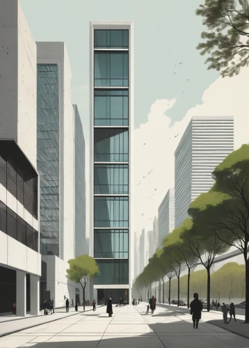 julliard,bunshaft,isozaki,tishman,unbuilt,juilliard,moneo,renderings,office buildings,chipperfield,sketchup,mies,difc,horinouchi,jussieu,cityu,robarts,marunouchi,safdie,kirrarchitecture,Illustration,Japanese style,Japanese Style 08