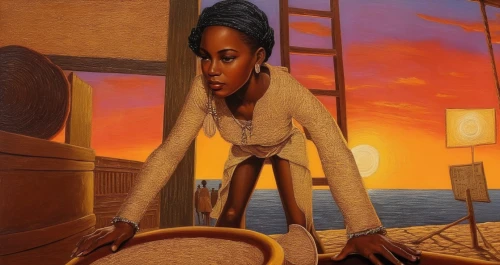 african woman,girl on the boat,african art,african american woman,woman sitting,ledisi,jasinski,aminata,african businessman,buika,nigeria woman,oluchi,adebayo,maria bayo,byanyima,proprietress,woman thinking,olubunmi,amaka,kunbi,Illustration,Realistic Fantasy,Realistic Fantasy 21