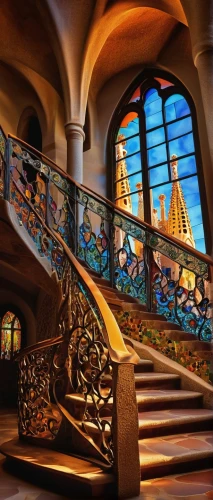 staircase,stairway,staircases,outside staircase,gaudi,mirogoj,escaleras,stairwell,stair,hdr,stairwells,foyer,winding staircase,stained glass,stairs,balustrade,escalera,hearst,stairways,wolfsonian,Illustration,Abstract Fantasy,Abstract Fantasy 02