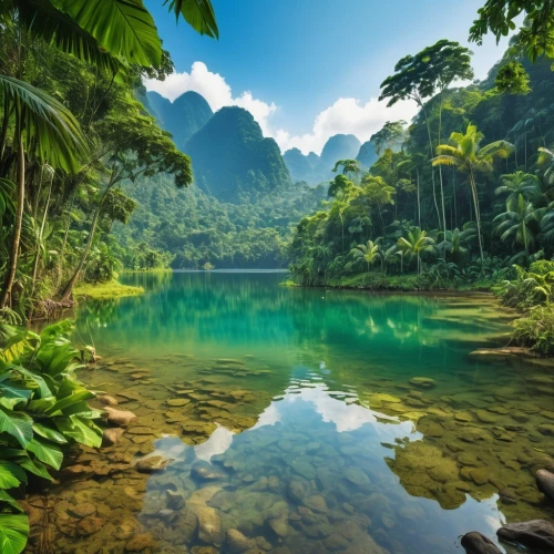tailandia,nature wallpaper,tropical forest,nature background,rainforests,vietnam,tropical jungle,background view nature,vieng,amazonia,beautiful landscape,philippines scenery,aaaa,nature landscape,landscape background,beautiful lake,river landscape,natural scenery,borneo,khao phing kan,Photography,General,Realistic