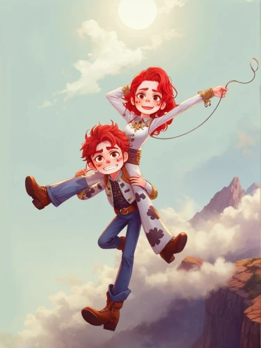 flying girl,merida,gnome skiing,maedhros,flying dandelions,demelza,annie,fairies aloft,kite climbing,cupids,kite flyer,adventurers,game illustration,maeve,flying heart,paraglider lou,cupido,leap of faith,triss,arial,Photography,General,Fantasy