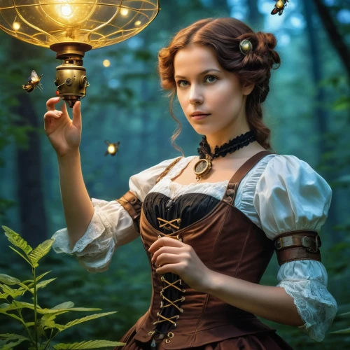 belle,mystical portrait of a girl,liesl,cosette,dirndl,romantic portrait,ardently,candlemaker,magicienne,lamplight,nelisse,gretel,gaslight,fantine,fantasy portrait,fantasy picture,fairest,vintage lantern,liesel,demelza,Photography,General,Realistic