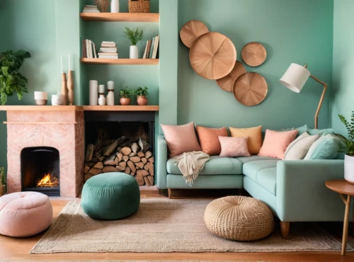 teal and orange,sitting room,danish furniture,turquoise leather,soft furniture,color turquoise,modern decor,furnishing,limewood,turquoise wool,scandinavian style,pastels,sofa set,interior design,decors,livingroom,living room,interior decoration,decortication,mahdavi,Photography,General,Cinematic