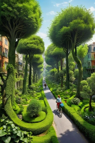 bicycle path,bicycle ride,bicycle lane,bicycle riding,bike land,bicycling,bike ride,bike path,cycling,ecotopia,cartoon forest,biking,bicycles,bikeway,bike riding,bike city,greenways,green forest,bicycle,cartoon video game background,Illustration,Abstract Fantasy,Abstract Fantasy 16