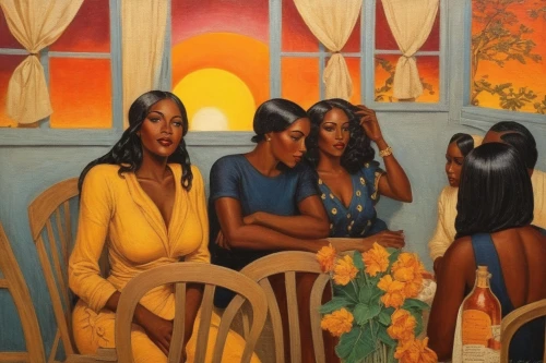 beautiful african american women,afro american girls,women at cafe,oil on canvas,oil painting on canvas,meninas,shirelles,braxtons,swv,ofili,contemporaries,rwandas,spelman,black women,benton,oil painting,deaconesses,benin,barbadians,telfair,Illustration,Realistic Fantasy,Realistic Fantasy 21