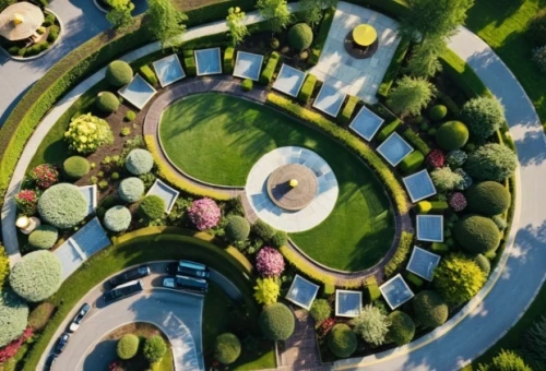 roundabout,view from above,roundabouts,bird's-eye view,aerial landscape,landscape designers sydney,roof landscape,the garden society of gothenburg,ecovillages,urban park,overhead shot,roof garden,from above,dubai miracle garden,overhead view,parterre,roof domes,landscaped,olympiapark,bird's eye view