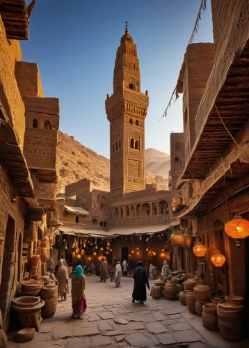 ghardaia,morocco,haddou,marrakesh,marocco,maroc,ait ben haddou,marocchi,morocco lanterns,souks,souq,la kasbah,nizwa souq,spice souk,kasbah,makli,caravanserais,karnak temple,morroco,souk,Illustration,Retro,Retro 04