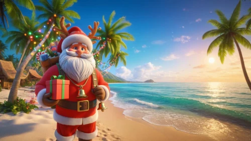 santa claus at beach,christmas on beach,christmas island,travelocity,christmasbackground,christmas background,st claus,santa clause,christmas wallpaper,claus,santa claus,north pole,santaland,santaji,father christmas,christmas trailer,ho ho ho,christmas santa,santas,santa