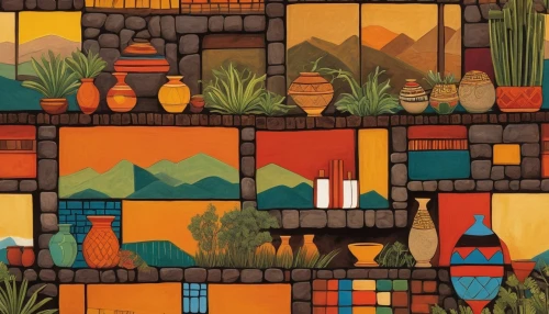 saguaros,houses clipart,mountain huts,tearaway,blocks of houses,polyominoes,cactuses,gondwanaland,longhouses,pendleton,altiplano,sonoran,tiles shapes,hanging houses,machu pichu,paisaje,pueblo,tileable patchwork,microworlds,pixeljunk,Illustration,Vector,Vector 13