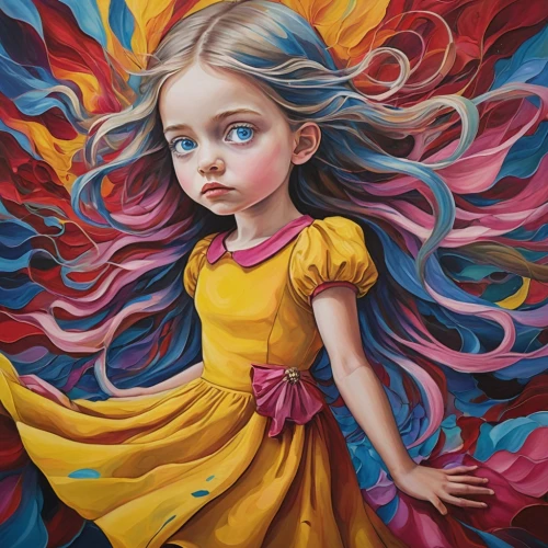 little girl in wind,painter doll,mystical portrait of a girl,girl with cloth,artist doll,little girl twirling,young girl,girl in cloth,little girl in pink dress,little girl with balloons,the little girl,cloth doll,oil painting on canvas,little girl,art painting,tumbling doll,welin,jasinski,kids illustration,rag doll,Illustration,Abstract Fantasy,Abstract Fantasy 14