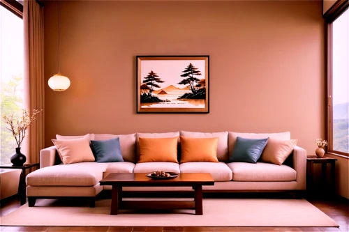 sitting room,livingroom,living room,apartment lounge,contemporary decor,interior decor,modern decor,modern living room,interior decoration,copper frame,home landscape,photo painting,sofa set,sofaer,3d rendering,home corner,digital painting,sofa cushions,furnishings,interior design,Illustration,Paper based,Paper Based 30