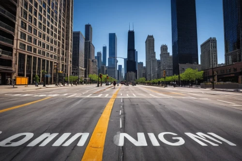 city highway,chicago night,crosswalk,crosswalks,pedestrian lights,go straight or right,one-way street,chicago skyline,road marking,right turn,night highway,chicago,new york streets,one way street,pedestrian crossing sign,light trails,pedestrian crossing,superhighways,pay attention to the right of way,pedestrianized,Illustration,Black and White,Black and White 10