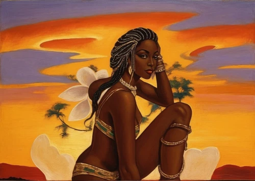 african woman,african art,oshun,nubian,african american woman,africana,polynesian girl,indigenous painting,tassili n'ajjer,nzinga,nubia,oluchi,maliana,tirunesh,umoja,byanyima,sanyu,azilah,beautiful african american women,africano,Illustration,Realistic Fantasy,Realistic Fantasy 21