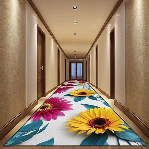 hallway space,flower carpet,hallway,ceramic floor tile,carpets,hotel hall,flooring,floral rangoli,floor tile,flower wall en,flower blanket,floor tiles,interior decoration,floors,carpeting,carpet,corridor,corridors,carpeted,walkway,Photography,General,Realistic