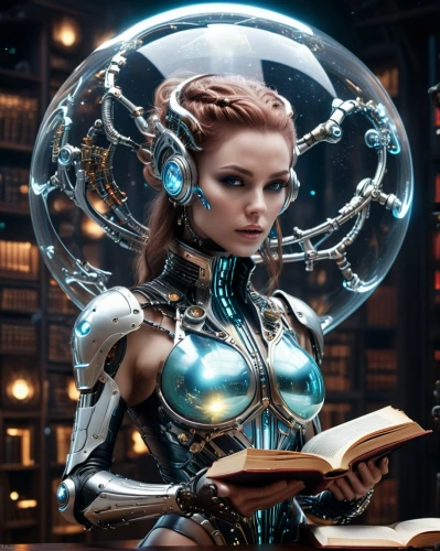 librarian,bibliographer,sci fiction illustration,cyberia,liara,book electronic,spellbook,cyberangels,cybernetic,cybernetics,bibliophile,cybernetically,spiral book,bibliotheca,argost,eliota,bibliotheque,intellipedia,bookworm,morphogenetic,Conceptual Art,Sci-Fi,Sci-Fi 09