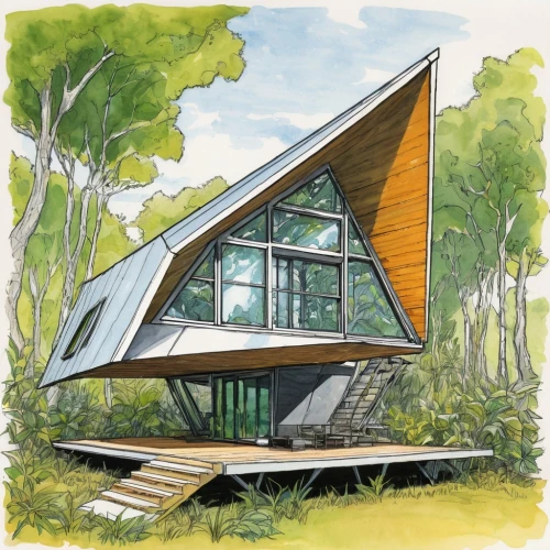 passivhaus,sketchup,frame house,mid century house,ecovillages,earthship,timber house,utzon,cubic house,inverted cottage,prefab,cantilevers,greenhut,dunes house,house drawing,bohlin,forest house,folding roof,cube house,houses clipart,Illustration,American Style,American Style 03