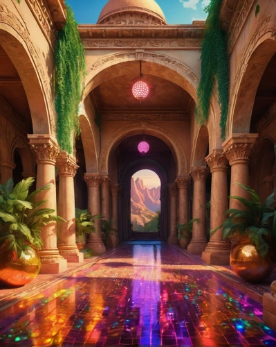 3d fantasy,paradisus,agrabah,fantasy landscape,oasis,the mystical path,hall of the fallen,theed,3d background,sansar,fantasy world,fantasy picture,naboo,pathway,ballroom,hallway,floor fountain,diwali background,virtual landscape,atlantis,Illustration,Realistic Fantasy,Realistic Fantasy 38