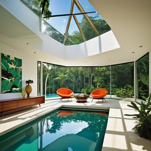 pool house,interior modern design,landscape design sydney,tropical house,glass roof,landscape designers sydney,garden design sydney,roof landscape,contemporary decor,mid century modern,skylights,beautiful home,sunroom,amanresorts,luxury home interior,holiday villa,mid century house,tropics,tropical greens,conservatories,Illustration,American Style,American Style 05